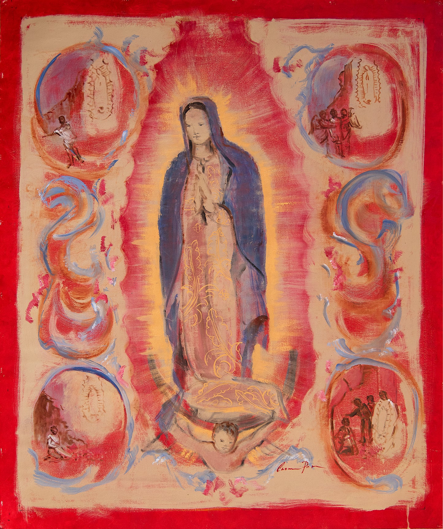 Virgin of Guadalupe and the four apparitions